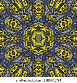 Abstract indian pattern with mandalas vector red background 