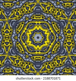 Abstract indian pattern with mandalas vector red background 