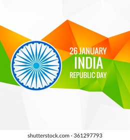 abstract indian republic day design