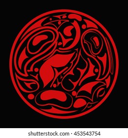 abstract indigenous ornament
