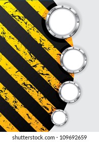 Abstract industrial background design with metallic rings
