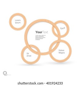 Abstract Industrial Circles Text Box Vector Frames for Your Corporate Emblems or Social Graphics Chart
