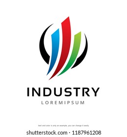 Abstract Industry Logo Template Design Vector, Emblem, Concept Design, Creative Symbol, Icon