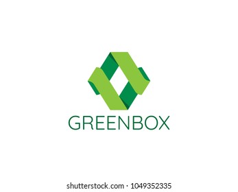 abstract infinite geometric cube box arrow logo icon for corporate business, apps, biotechnology. symbol template Vector illustration.