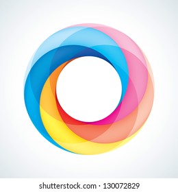 Abstract Infinite loop logo template. Corporate icon. 5 Pieces Shape. EPS10