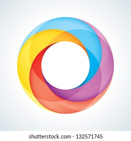 Abstract Infinite Loop Logo Template. Corporate Icon. 4 Pieces Shape. EPS10