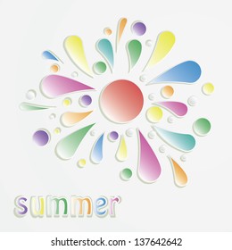 Abstract Infinite loop logo template. Corporate icon. Vector color sun
