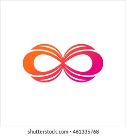 Abstract Infinite loop logo template. 