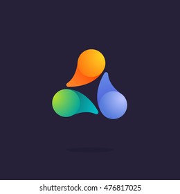 Abstract Infinite loop logo template. Swirl icon. Vector elements for banner, presentation, web page, card, labels or posters.