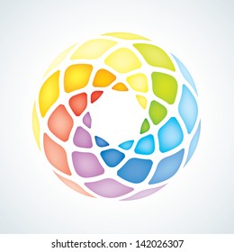 Abstract Infinite loop sign template. Bricks Icon