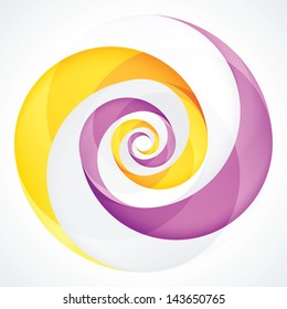 Abstract Infinite Loop Swirl Template. 4 Pieces Shape. EPS10
