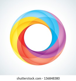 Abstract Infinite loop template. Corporate icon. 4 Pieces Shape