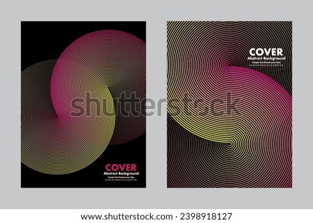 Abstract infinity circle lines on dark background, vector geometric design for cover poster wallpaper brochure website business, minimalist style, modern wave, layout template, together, transparency 