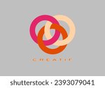 Abstract infinity circle logo design Color. Creative infinity logo design vector.