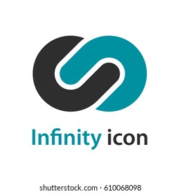 abstract infinity eight emblem vector