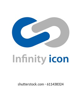 abstract infinity eight emblem vector