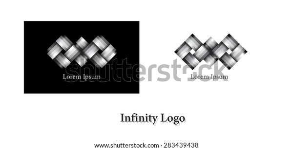Abstract Infinity Element Weave Logo On Stock Vector Royalty Free