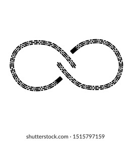 abstract infinity, endless symbol and icon, modern  style
