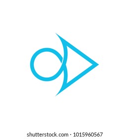 abstract infinity fish symbol logo vector