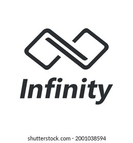 abstract infinity icon logo design template, vector illustration.