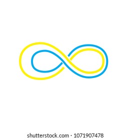 abstract infinity icon vector template