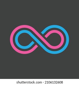 Abstract infinity logo design and symbol art