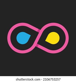 Abstract infinity logo design and symbol art