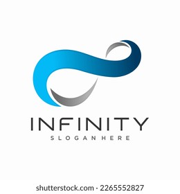Abstract infinity logo design template. Endless symbol and icon, modern clean style vector illustration