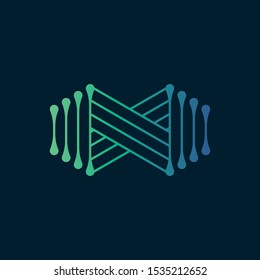 Abstract infinity logo design template.modern infinity icon with line style