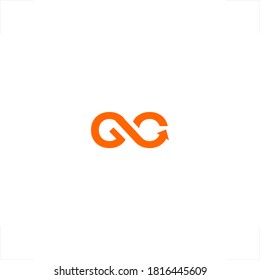 abstract infinity logo GO letter design