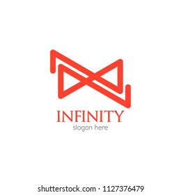 Abstract infinity logo template design. Endless symbol and icon, modern clean style vector illustration