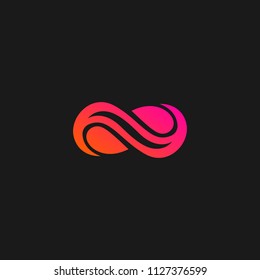 Abstract infinity logo template design. Endless symbol and icon, modern clean style vector illustration