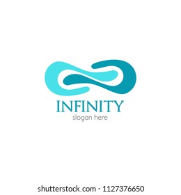 Abstract infinity logo template design. Endless symbol and icon, modern clean style vector illustration