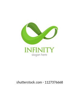 Abstract infinity logo template design. Endless symbol and icon, modern clean style vector illustration