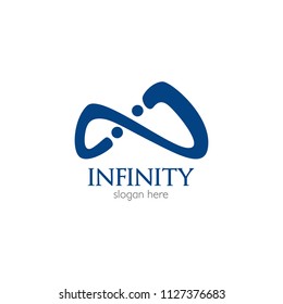 Abstract infinity logo template design. Endless symbol and icon, modern clean style vector illustration