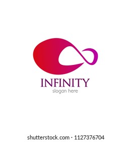 Abstract infinity logo template design. Endless symbol and icon, modern clean style vector illustration