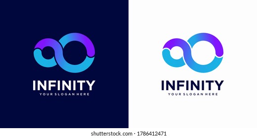 Abstract infinity logo template design. Endless symbol and icon, modern clean style vector illustration