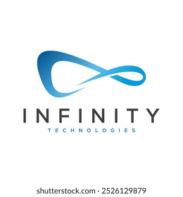 Abstrato design de modelo de logotipo infinito. Símbolo e ícone infinitos, ilustração vetor estilo limpo moderno