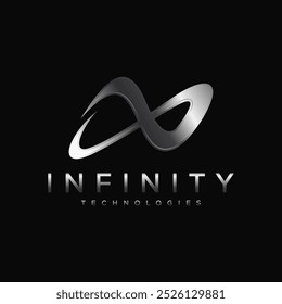Abstract infinity logo template design. Endless symbol and icon, modern clean style vector illustration