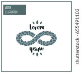 Abstract infinity logo, volume icon design template element. Green leaf icon. Vector illustration.