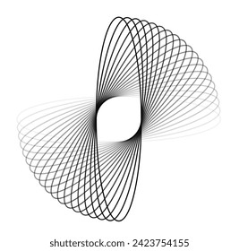 Resumen Diseño de bucle infinito con vectores de líneas geométricas elegantes