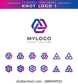 Abstract infinity loop knot line logo symbolize eternity, durability, permanency, continuously, perpetual, and unlimited