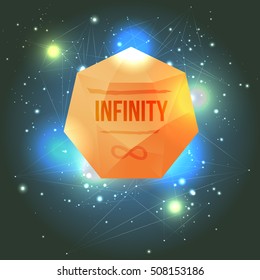 Abstract Infinity Stone In Deep Space