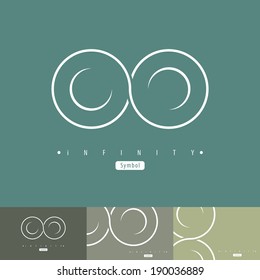 Abstract infinity symbol symbol icon with business card. Vector, Logo template design