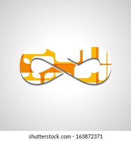 Abstract Infinity symbol, style illustration