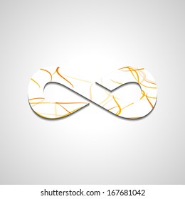 Abstract Infinity symbol, style illustration