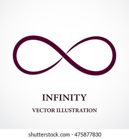 Abstract infinity symbol. Vector design. Creative concept.