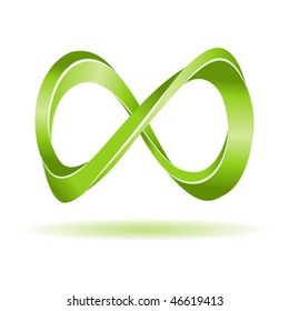 Abstract infinity symbol. Vector illustration.