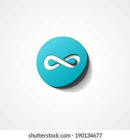 Abstract Infinity web icon on white background
