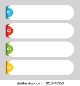Abstract info graphics number options template. 